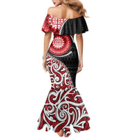 New Zealand Red Maori Koru Simple Style Mermaid Dress