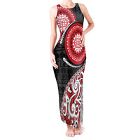 New Zealand Red Maori Koru Simple Style Tank Maxi Dress