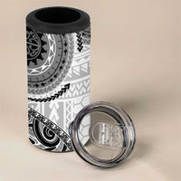 New Zealand White Maori Koru Simple Style 4 in 1 Can Cooler Tumbler