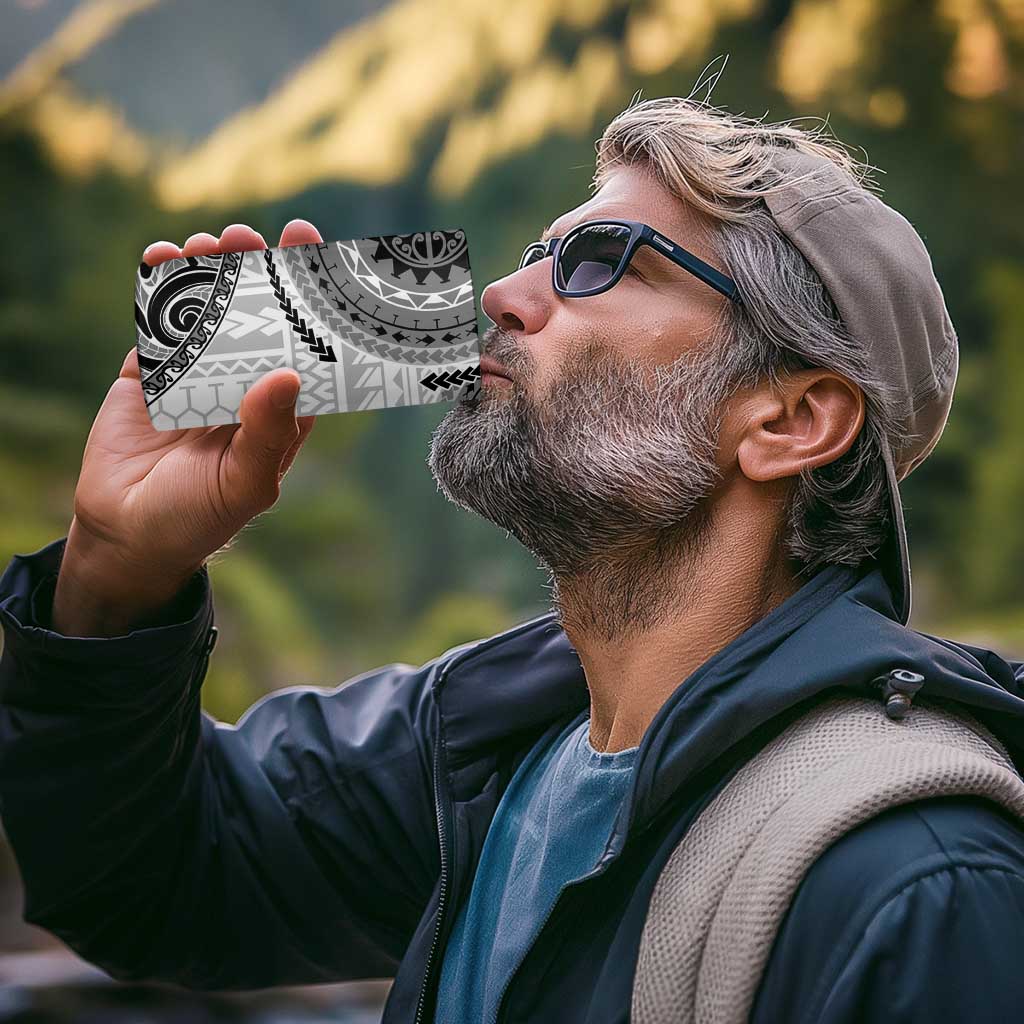 New Zealand White Maori Koru Simple Style 4 in 1 Can Cooler Tumbler