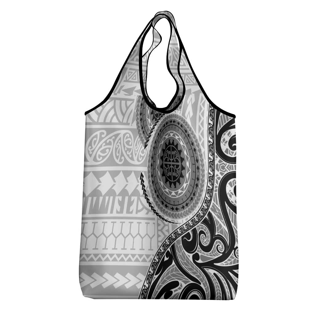 New Zealand White Maori Koru Simple Style Grocery Bag