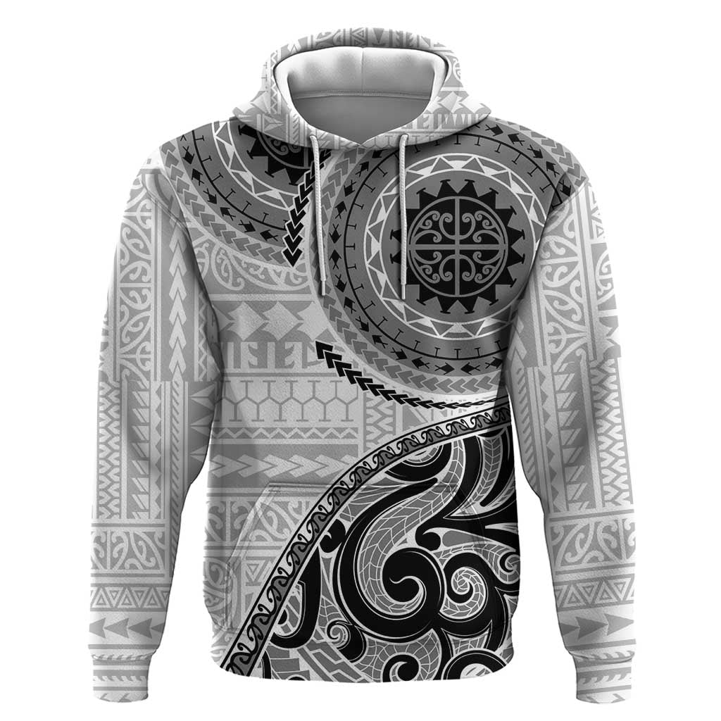 New Zealand White Maori Koru Simple Style Hoodie