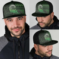 New Zealand Maori Koru Fern Mesh Trucker Cap Spiral Polynesian Style Green - Polynesian Pride
