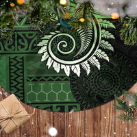 New Zealand Maori Koru Fern Tree Skirt Spiral Polynesian Style Green