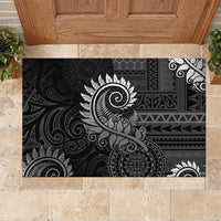 New Zealand Maori Koru Fern Rubber Doormat Spiral Polynesian Style Gray LT05 Gray - Polynesian Pride