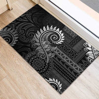 New Zealand Maori Koru Fern Rubber Doormat Spiral Polynesian Style Gray LT05 - Polynesian Pride