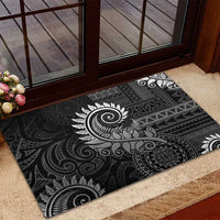 New Zealand Maori Koru Fern Rubber Doormat Spiral Polynesian Style Gray LT05 - Polynesian Pride