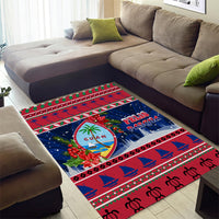 Guam Christmas Area Rug Guaman Seal Poinsettia Felis Pasgua LT05 - Polynesian Pride