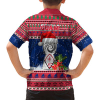 Guam Christmas Kid Hawaiian Shirt Guaman Seal Poinsettia Felis Pasgua LT05 - Polynesian Pride