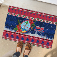 Guam Christmas Rubber Doormat Guaman Seal Poinsettia Felis Pasgua LT05 - Polynesian Pride