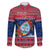 Personalized Guam Christmas Family Matching Long Sleeve Bodycon Dress and Hawaiian Shirt Guaman Seal Poinsettia Felis Pasgua LT05 Dad's Shirt - Long Sleeve Red - Polynesian Pride