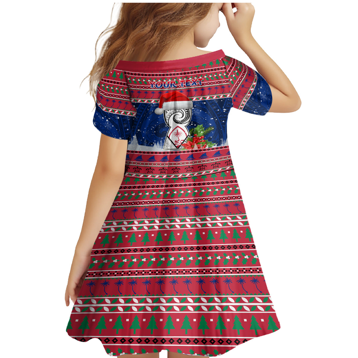 Personalized Guam Christmas Family Matching Mermaid Dress and Hawaiian Shirt Guaman Seal Poinsettia Felis Pasgua LT05 - Polynesian Pride