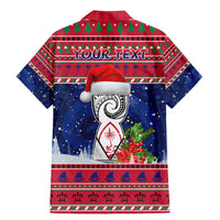 Personalized Guam Christmas Family Matching Mermaid Dress and Hawaiian Shirt Guaman Seal Poinsettia Felis Pasgua LT05 - Polynesian Pride