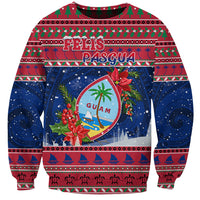 Personalized Guam Christmas Sweatshirt Guaman Seal Poinsettia Felis Pasgua LT05 Unisex Red - Polynesian Pride