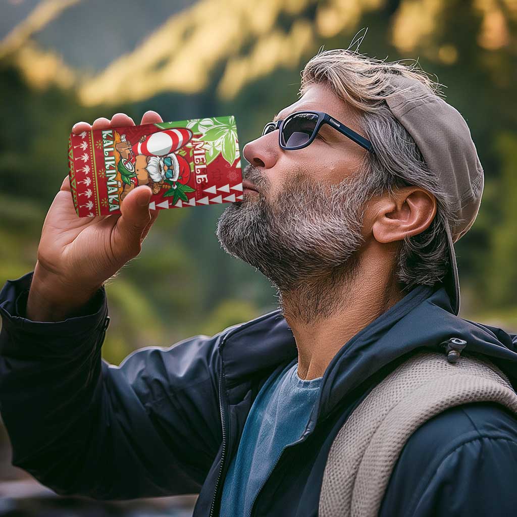 Personalised Hawaii Christmas 4 in 1 Can Cooler Tumbler Funny Santa Claus Surf Mele Kalikimaka