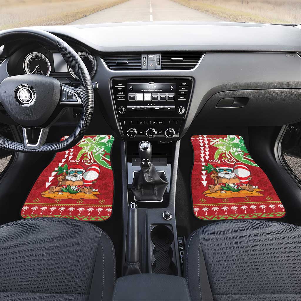 Hawaii Christmas Car Mats Funny Santa Claus Surf Mele Kalikimaka