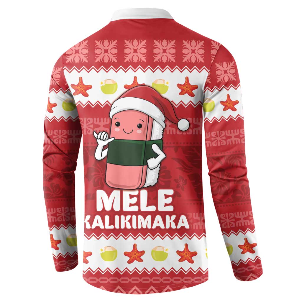 Hawaii Funny Christmas Button Sweatshirt Spam Musubi Santa