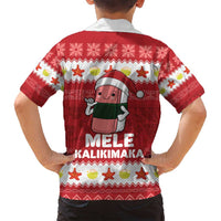 Hawaii Funny Christmas Family Matching Tank Maxi Dress and Hawaiian Shirt Spam Musubi Santa