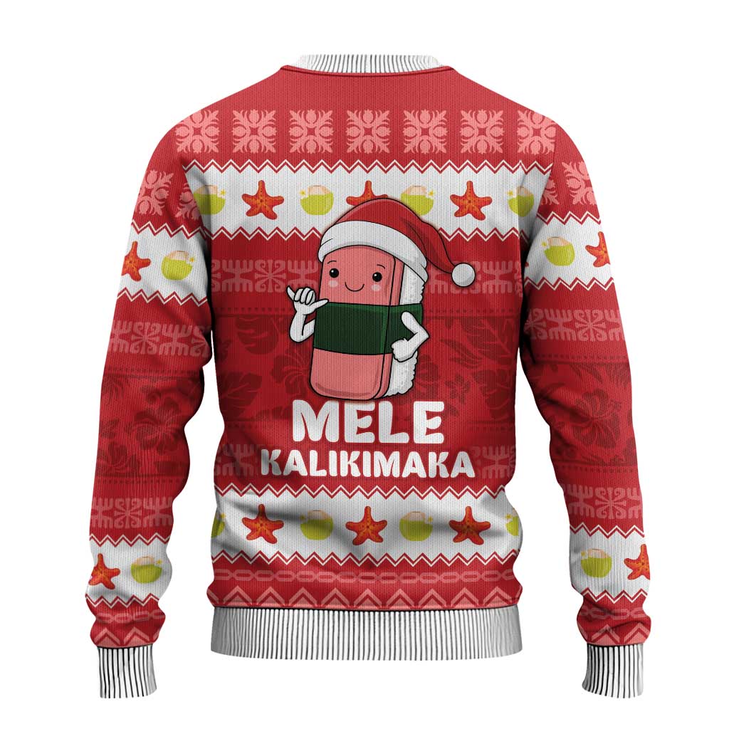 Hawaii Funny Christmas Ugly Christmas Sweater Spam Musubi Santa