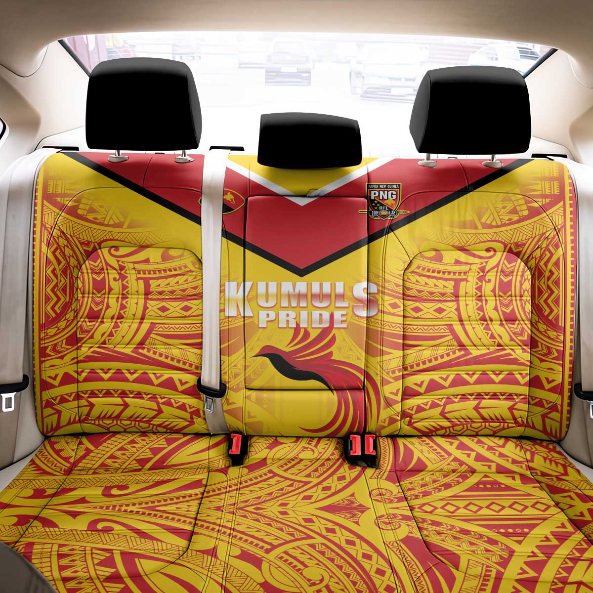 Papua New Guinea Rugby Back Car Seat Cover Kumul Pride Go Champions