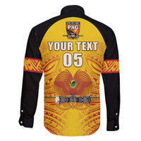 Papua New Guinea Rugby Custom Family Matching Off The Shoulder Long Sleeve Dress and Hawaiian Shirt Kumul Pride Go Champions