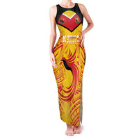 Papua New Guinea Rugby Custom Family Matching Tank Maxi Dress and Hawaiian Shirt Kumul Pride Go Champions