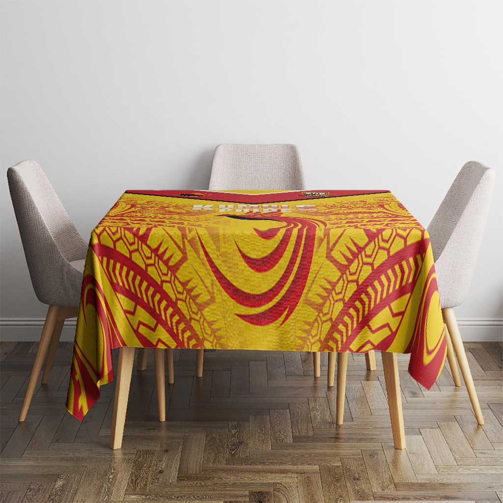 Papua New Guinea Rugby Tablecloth Kumul Pride Go Champions