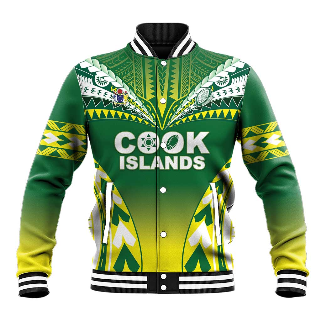 Cook Islands Rugby Custom Baseball Jacket The Kukis Go Champions