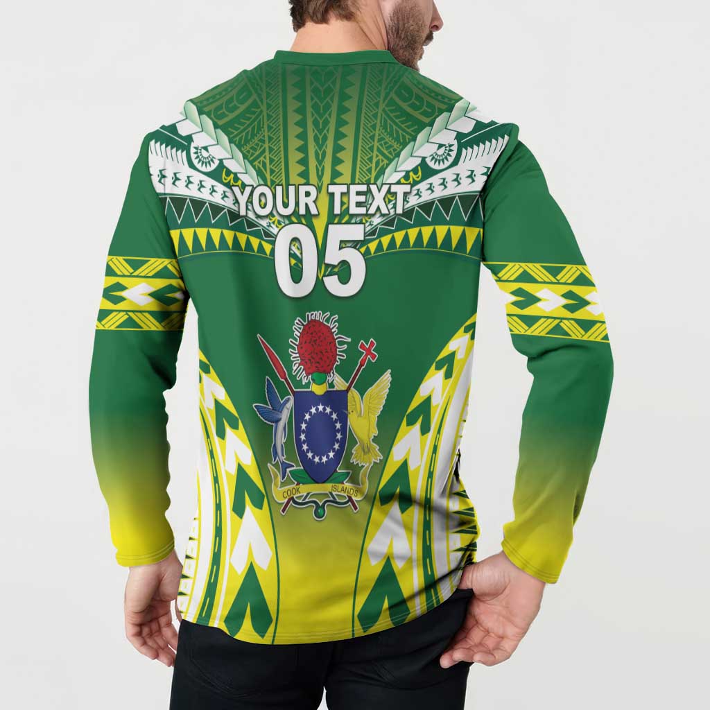 Cook Islands Rugby Custom Button Sweatshirt The Kukis Go Champions