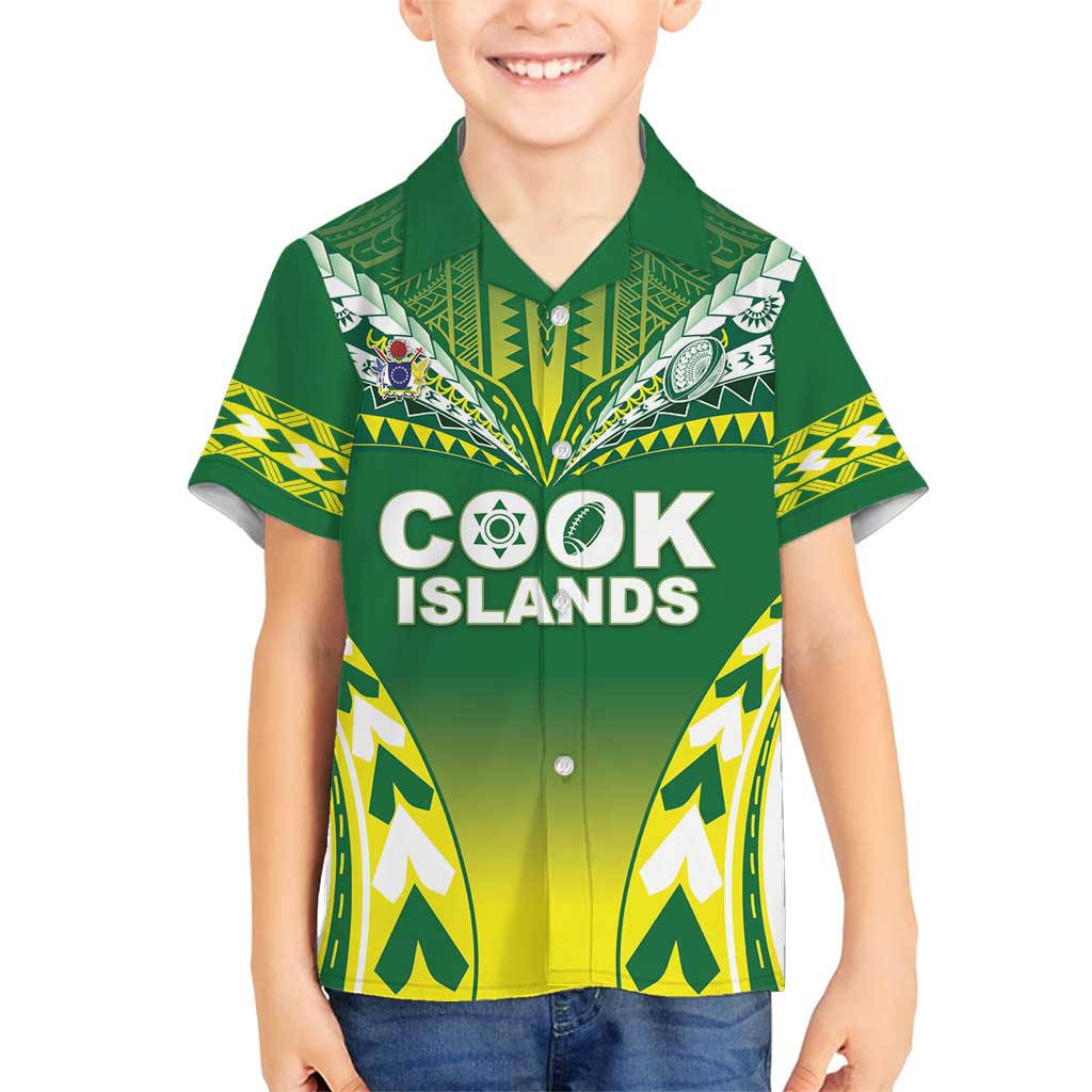 Cook Islands Rugby Custom Family Matching Puletasi and Hawaiian Shirt The Kukis Go Champions