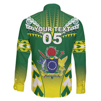 Cook Islands Rugby Custom Family Matching Short Sleeve Bodycon Dress and Hawaiian Shirt The Kukis Go Champions