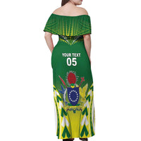 Cook Islands Rugby Custom Off Shoulder Maxi Dress The Kukis Go Champions