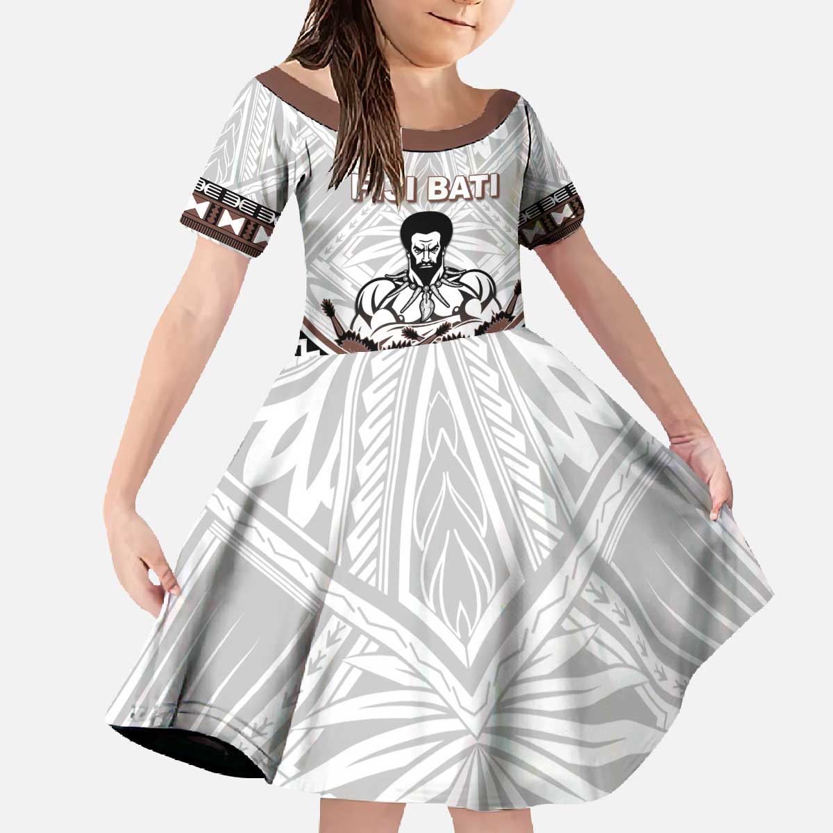 Fiji Rugby Custom Family Matching Off The Shoulder Long Sleeve Dress and Hawaiian Shirt Fijian Bati Go Champions