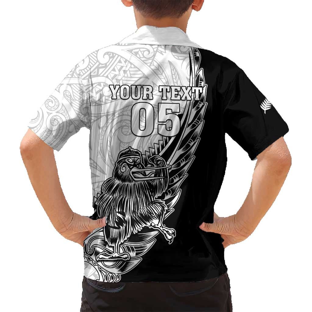 New Zealand Kiwi Rugby Custom Family Matching Off Shoulder Maxi Dress and Hawaiian Shirt Go Champions Maori Pattern