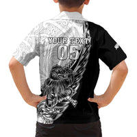 New Zealand Kiwi Rugby Custom Family Matching Off Shoulder Maxi Dress and Hawaiian Shirt Go Champions Maori Pattern