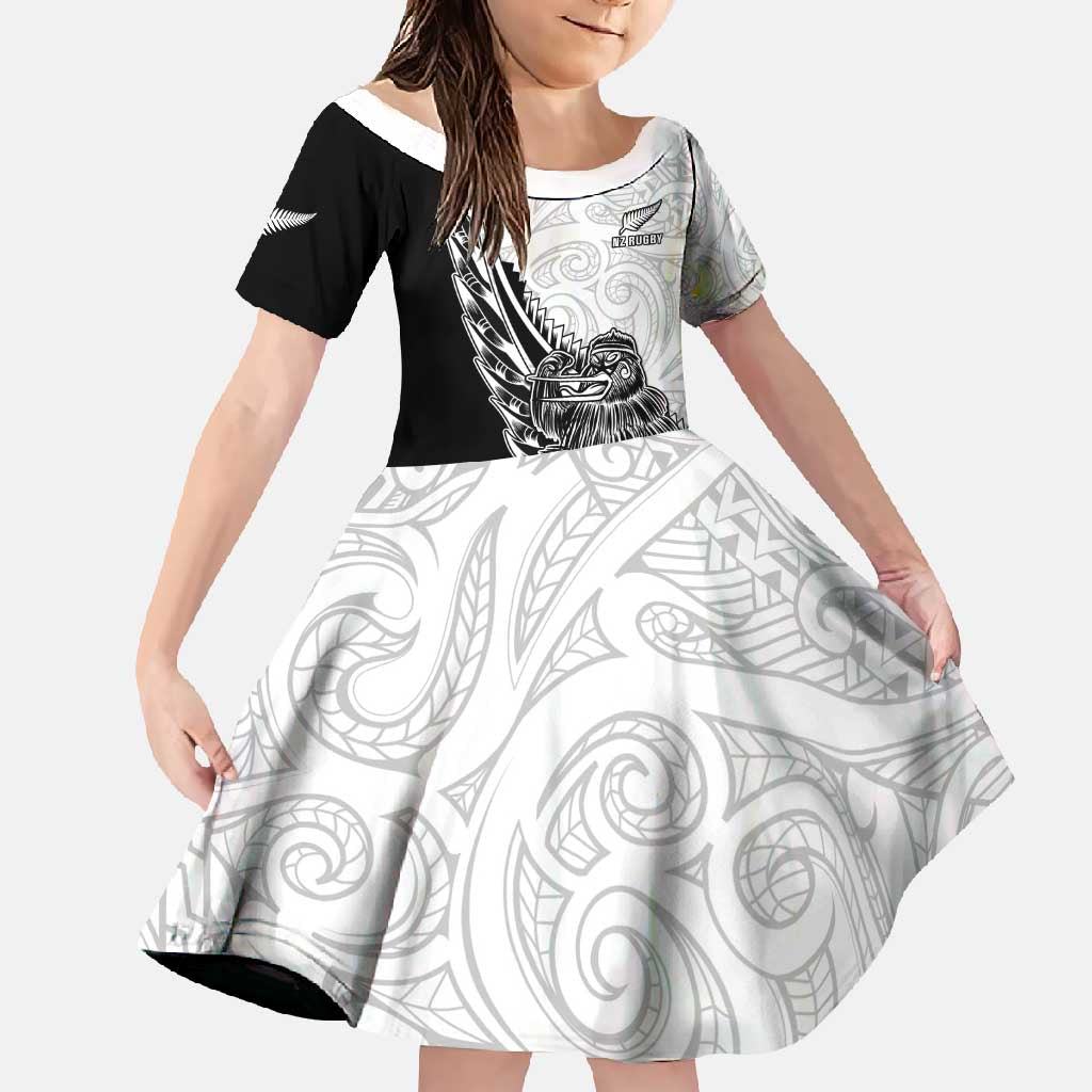 New Zealand Kiwi Rugby Custom Family Matching Tank Maxi Dress and Hawaiian Shirt Go Champions Maori Pattern