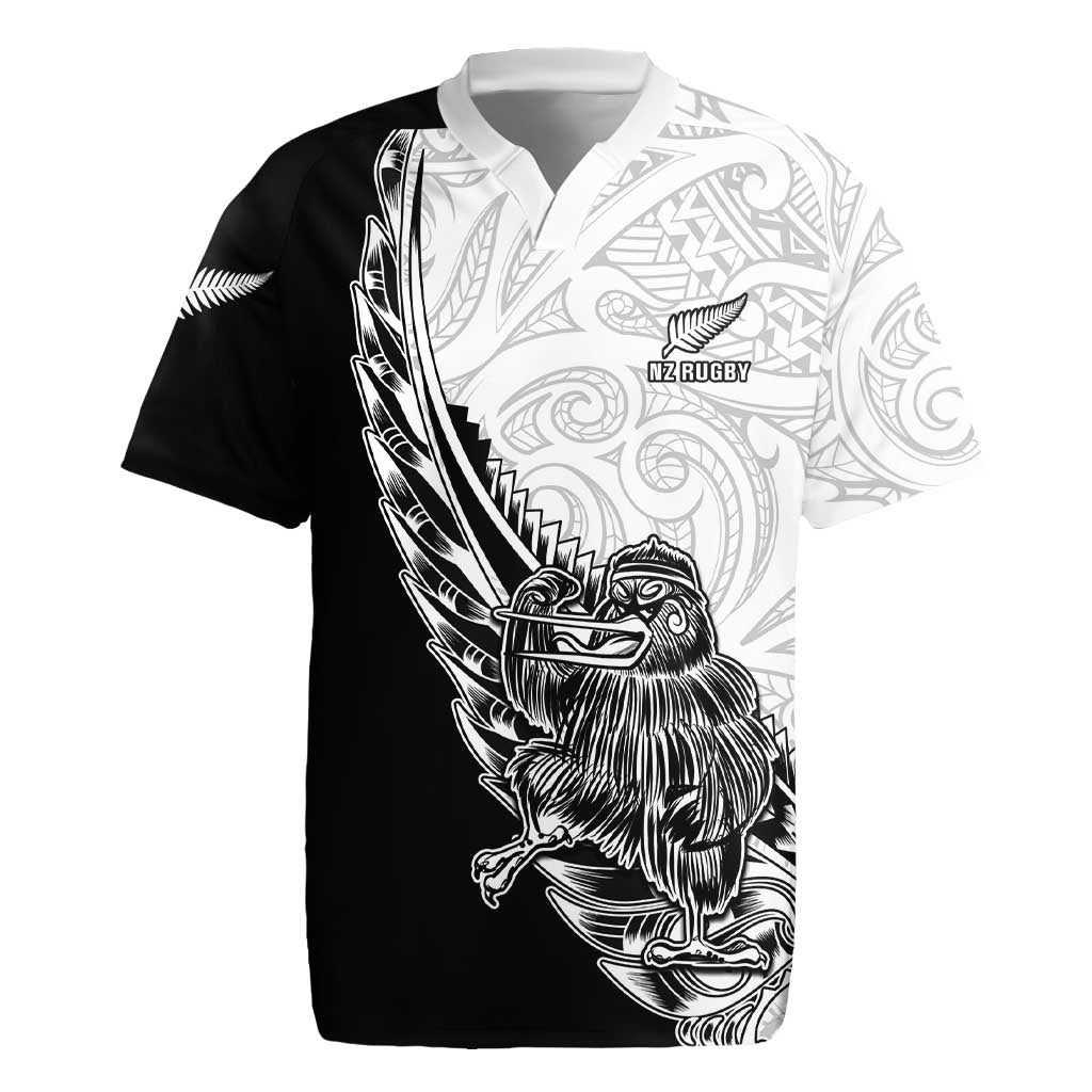 New Zealand Kiwi Rugby Custom Rugby Jersey Go Champions Maori Pattern LT05 White - Polynesian Pride