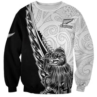 New Zealand Kiwi Rugby Custom Sweatshirt Go Champions Maori Pattern