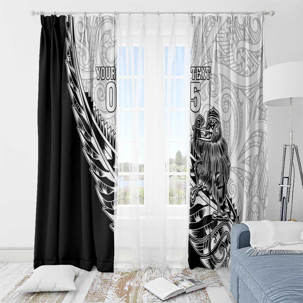 New Zealand Kiwi Rugby Custom Window Curtain Go Champions Maori Pattern