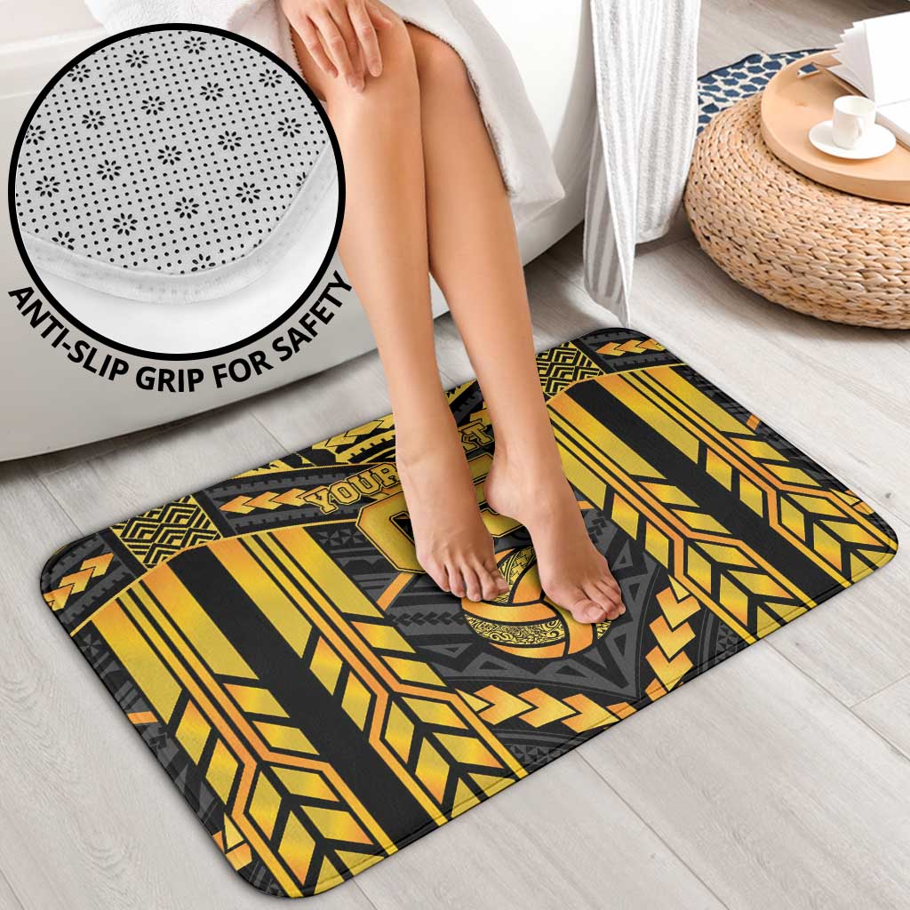 Custom Polynesia Beach Volleyball Bathroom Set Gold Polynesian Tribal Pattern LT05 - Polynesian Pride
