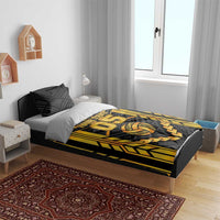 Custom Polynesia Beach Volleyball Bedding Set Gold Polynesian Tribal Pattern LT05 - Polynesian Pride