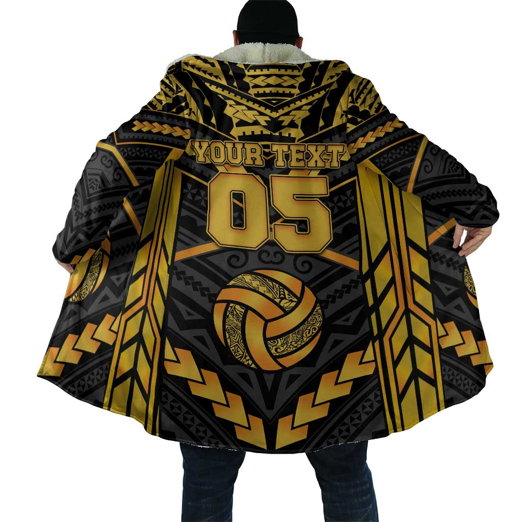 Custom Polynesia Beach Volleyball Cloak Gold Polynesian Tribal Pattern LT05 - Polynesian Pride