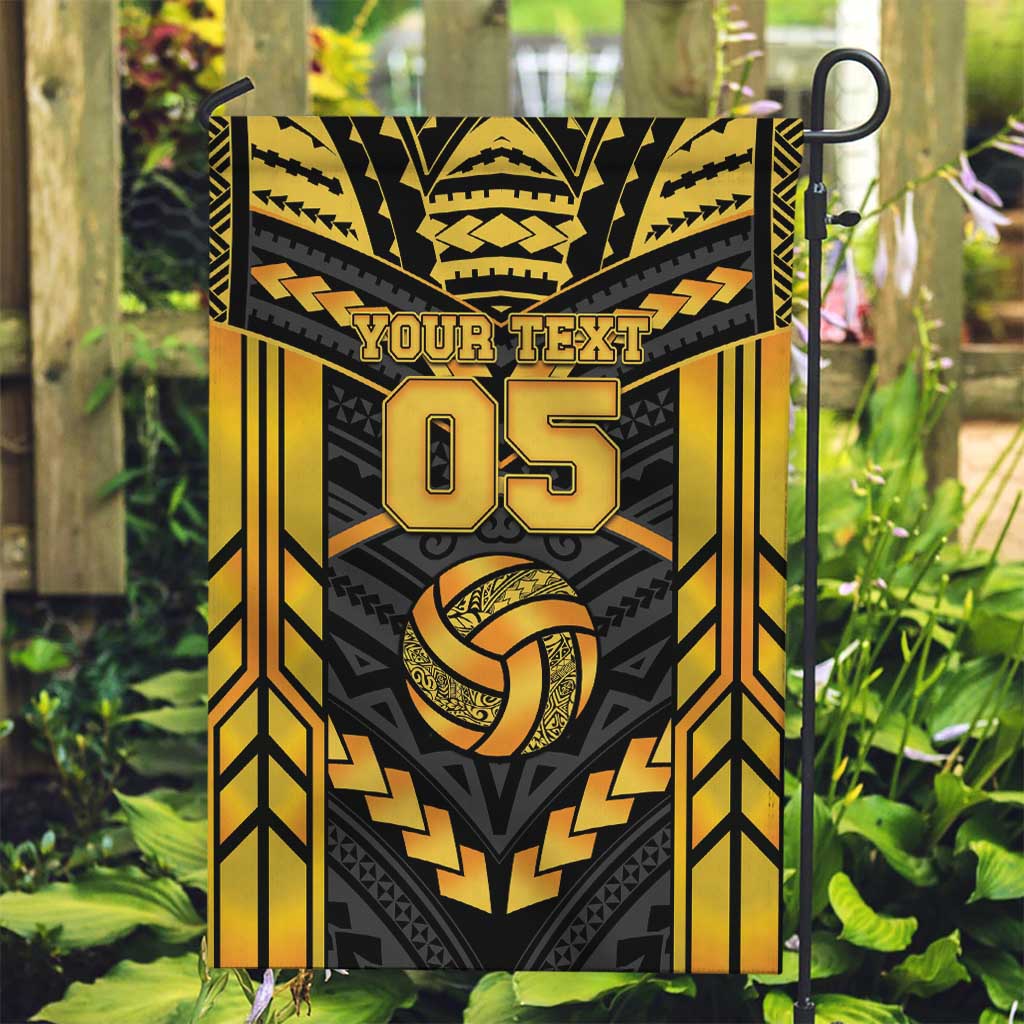 Custom Polynesia Beach Volleyball Garden Flag Gold Polynesian Tribal Pattern LT05 Garden Flag Gold - Polynesian Pride