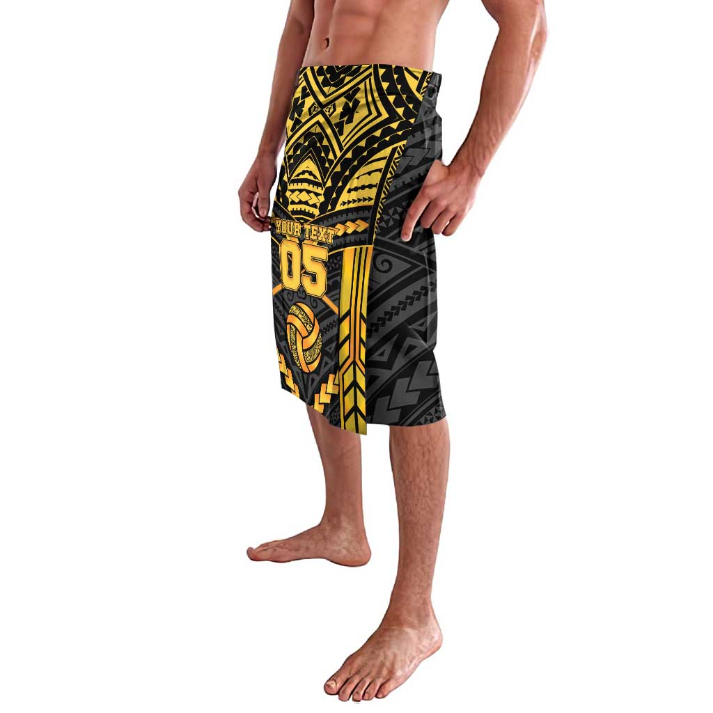 Custom Polynesia Beach Volleyball Lavalava Gold Polynesian Tribal Pattern LT05 - Polynesian Pride