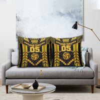 Custom Polynesia Beach Volleyball Pillow Cover Gold Polynesian Tribal Pattern LT05 - Polynesian Pride