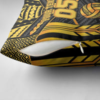 Custom Polynesia Beach Volleyball Pillow Cover Gold Polynesian Tribal Pattern LT05 - Polynesian Pride
