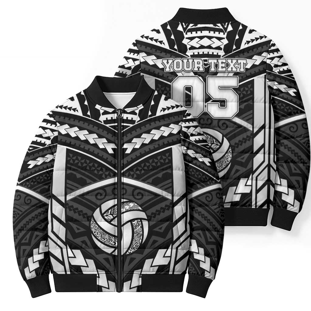 Custom Polynesia Beach Volleyball Bomber Puffer Jacket Polynesian Tribal Pattern LT05 - Polynesian Pride