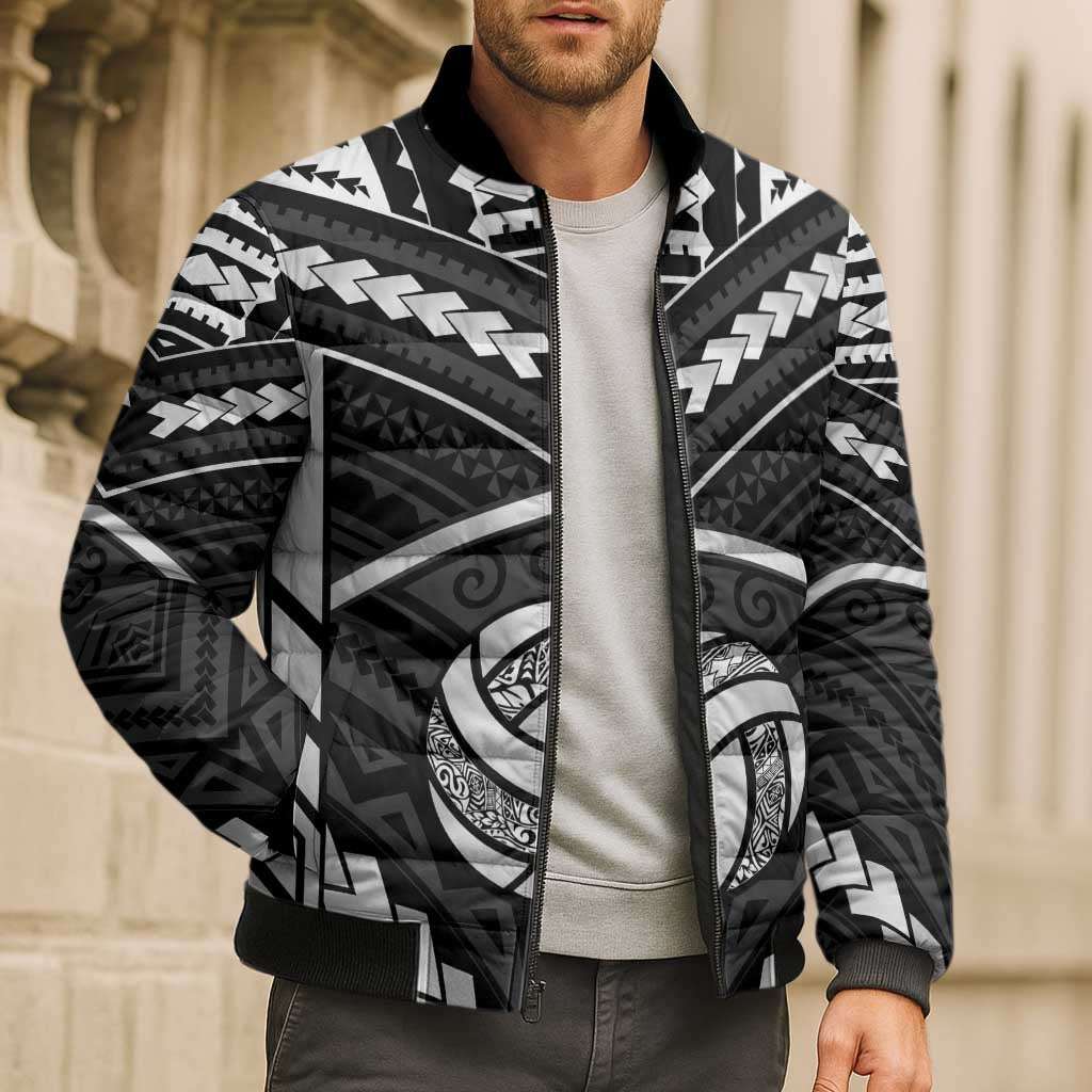Custom Polynesia Beach Volleyball Bomber Puffer Jacket Polynesian Tribal Pattern LT05 - Polynesian Pride