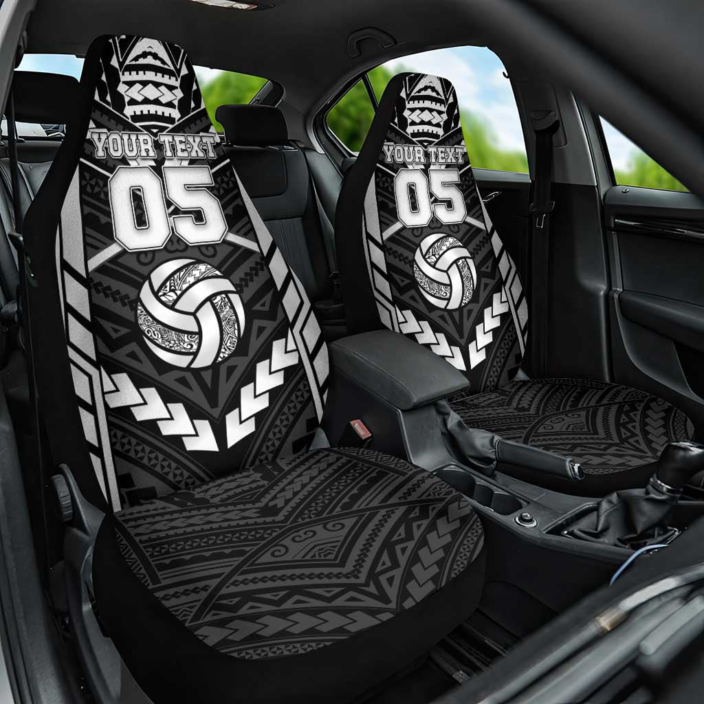 Custom Polynesia Beach Volleyball Car Seat Cover Polynesian Tribal Pattern LT05 One Size Black - Polynesian Pride