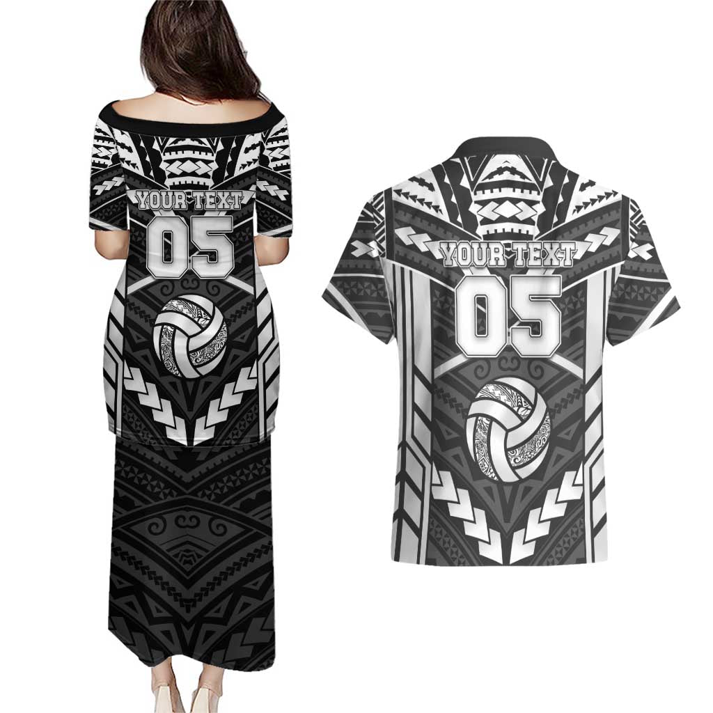 Custom Polynesia Beach Volleyball Couples Matching Puletasi and Hawaiian Shirt Polynesian Tribal Pattern - Polynesian Pride